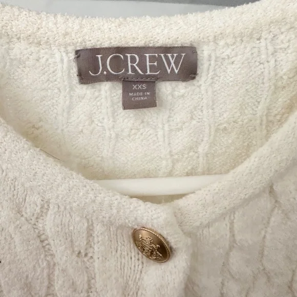 J. crew Odette cable knit sweater lady jacket - Picture 4 of 5
